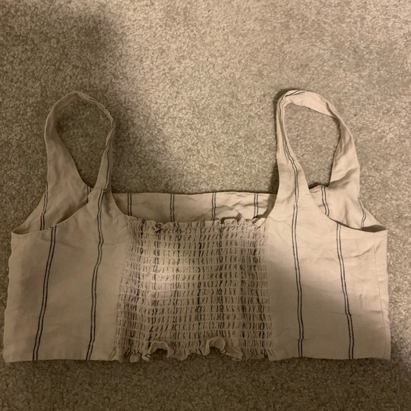 Reformation linen crop top size L - Picture 2 of 4